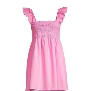 COPY - FRENCH CONNECTION
Smocked Ruffle Dress. Pink size 6.  new with tags